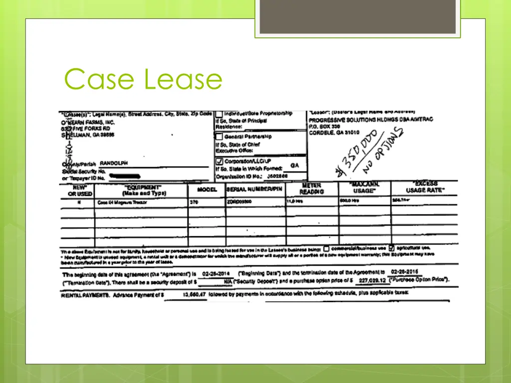 case lease