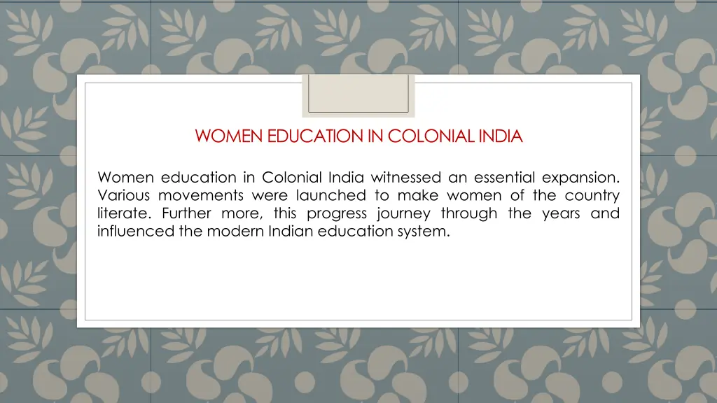women education in colonial india