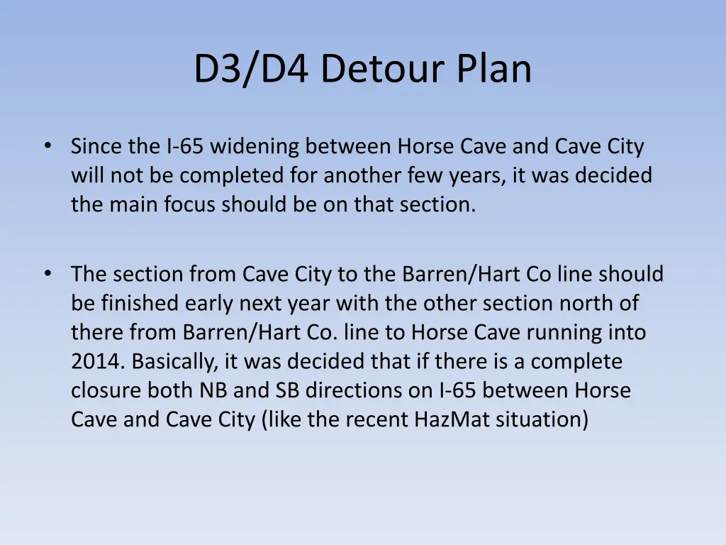 d3 d4 detour plan