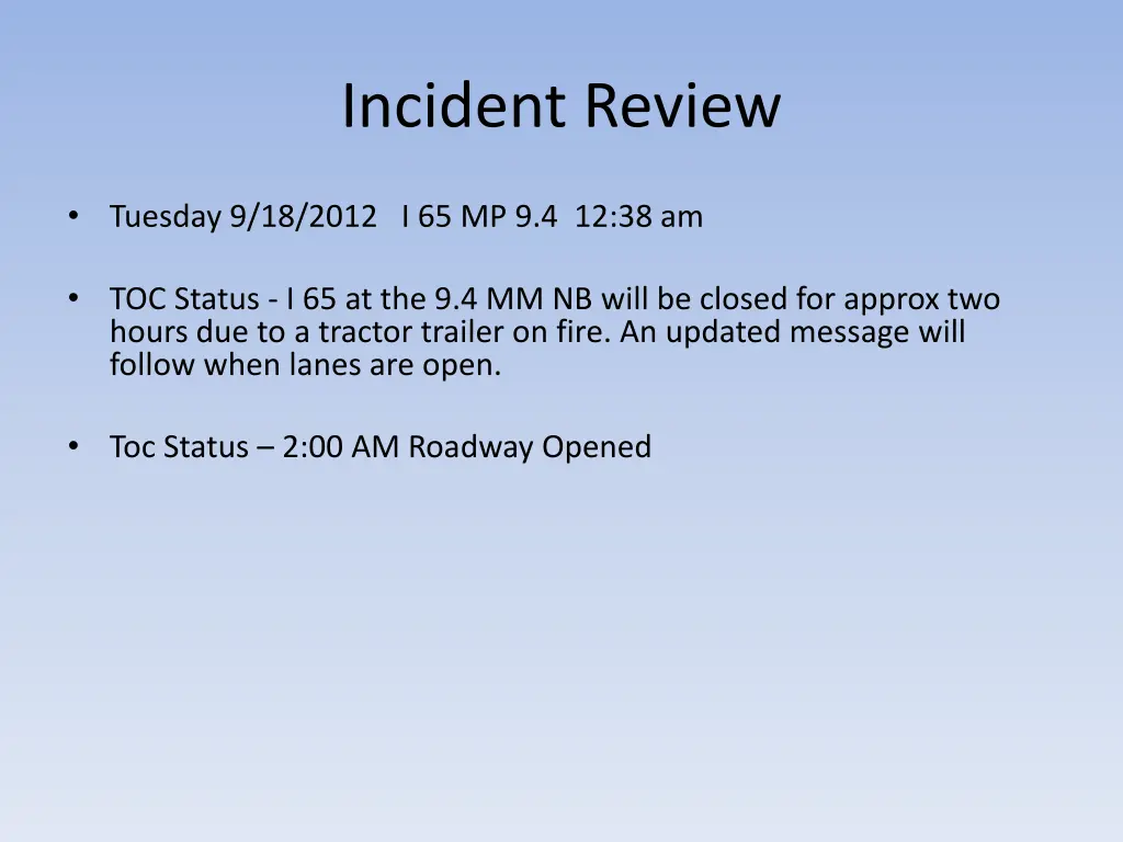 incident review