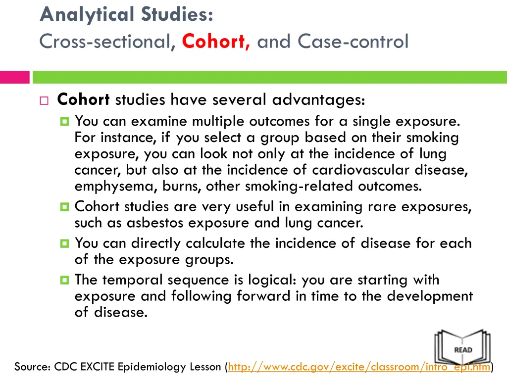 analytical studies cross sectional cohort 1