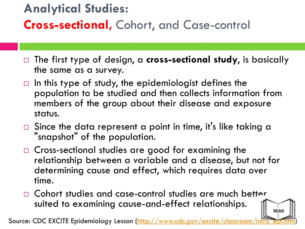 analytical studies cross sectional cohort