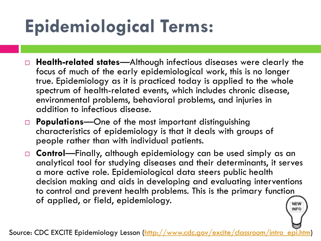 epidemiological terms 1