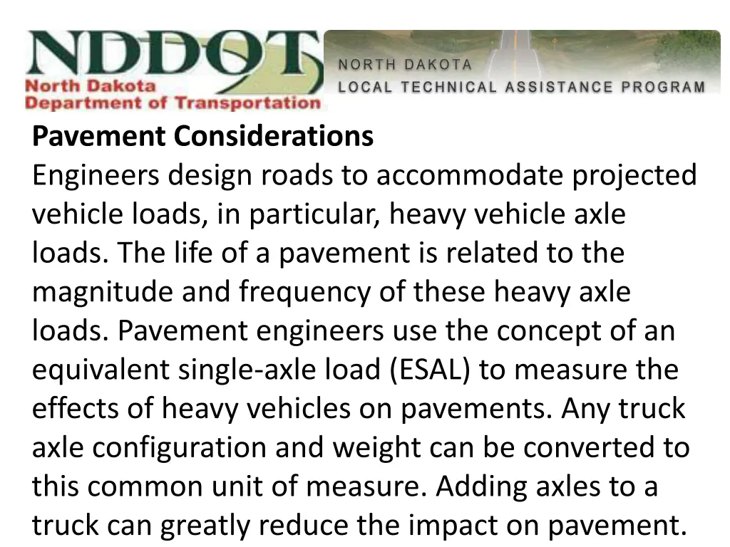 pavement considerations engineers design roads