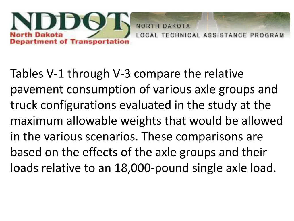 tables v 1 through v 3 compare the relative