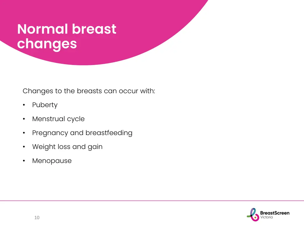normal breast changes