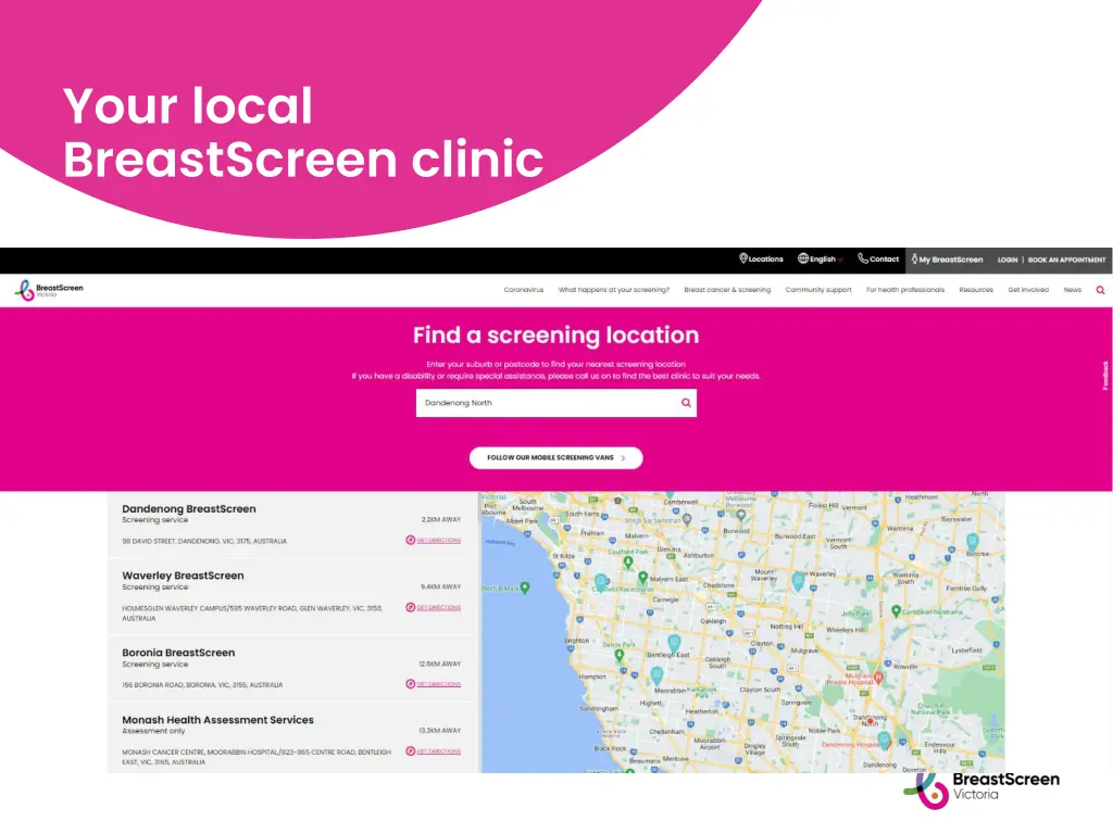 your local breastscreen clinic
