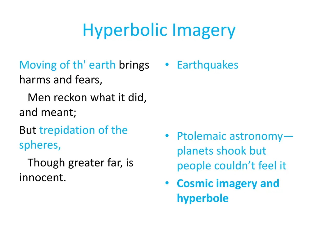 hyperbolic imagery