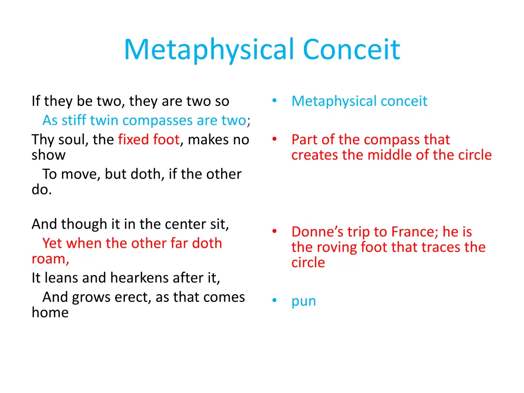 metaphysical conceit 1