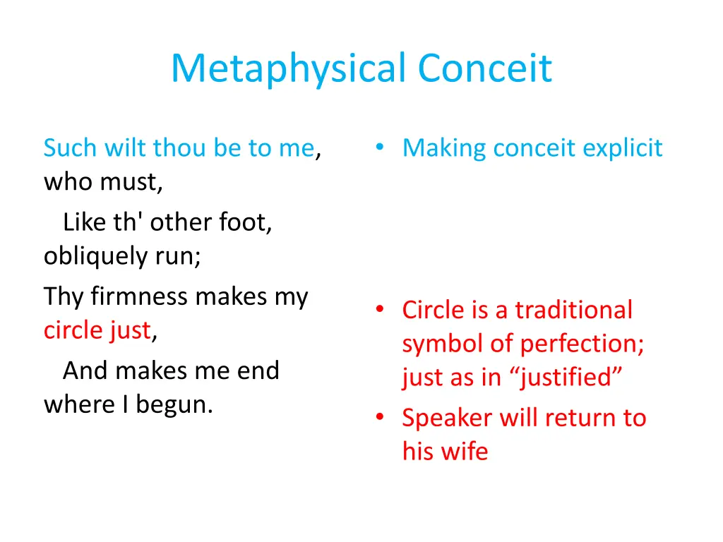 metaphysical conceit 2