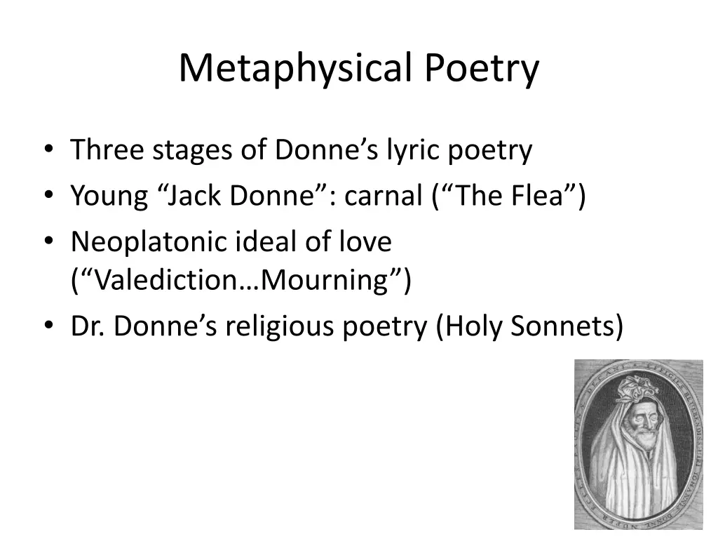 metaphysical poetry