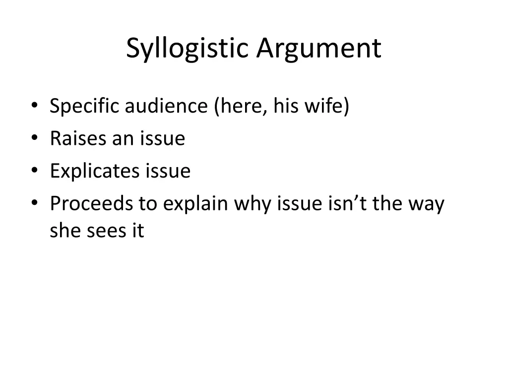 syllogistic argument