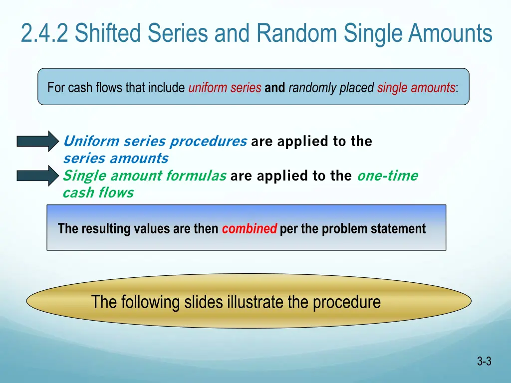 2 4 2 shifted series and random single amounts