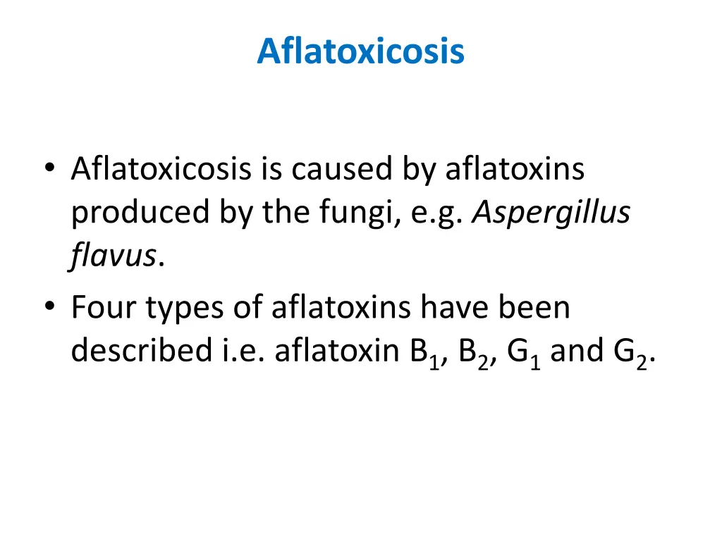 aflatoxicosis