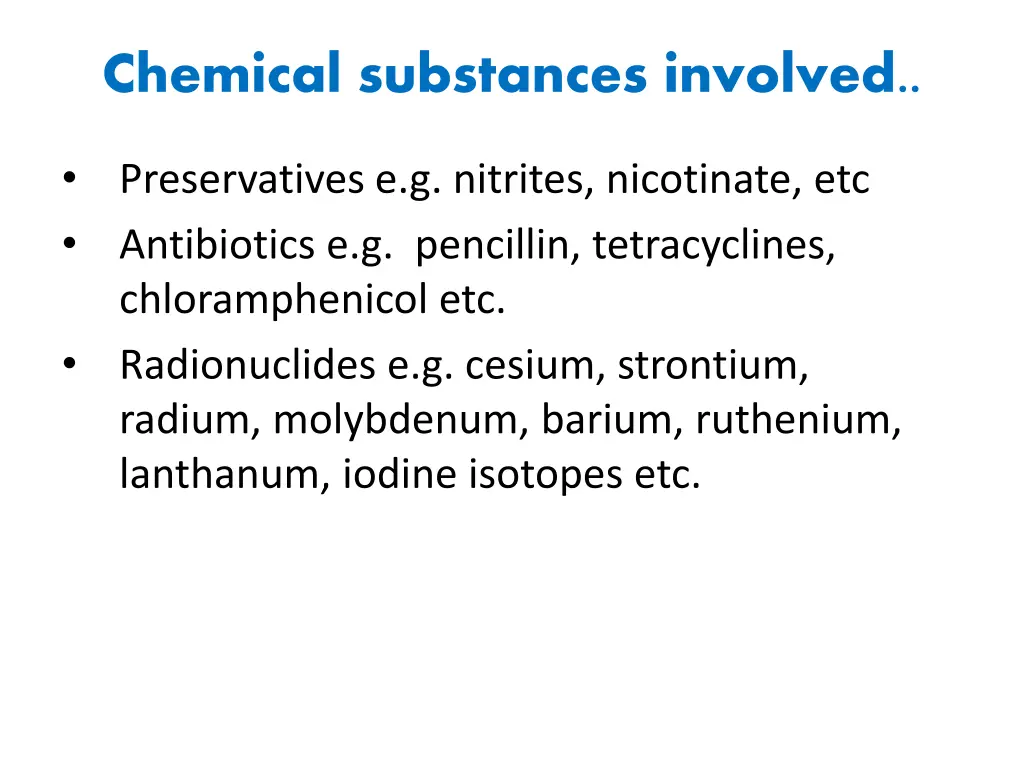 chemical substances involved 1