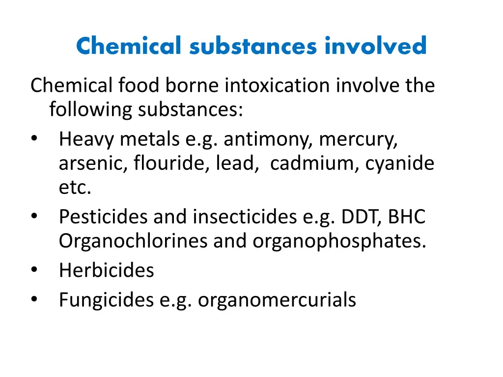 chemical substances involved