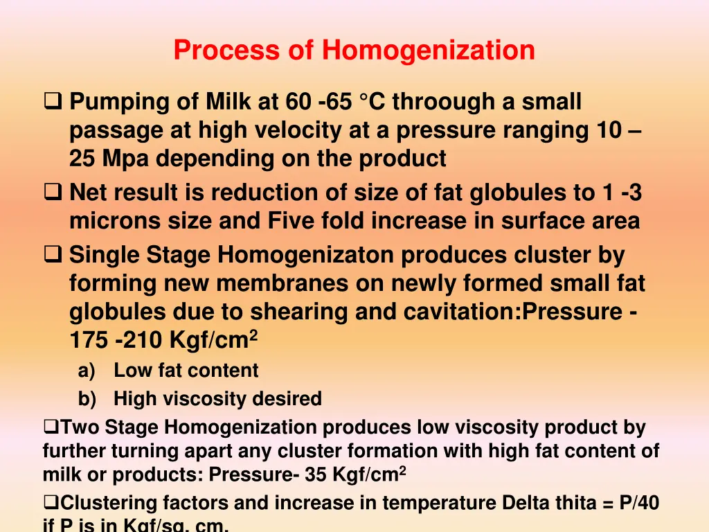 process of homogenization