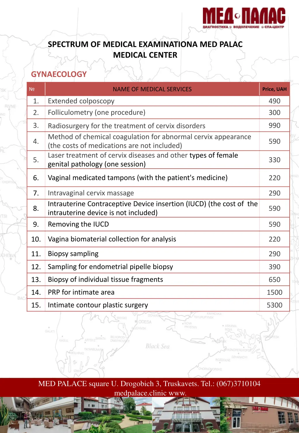 spectrum of medical examinationa med palac 1