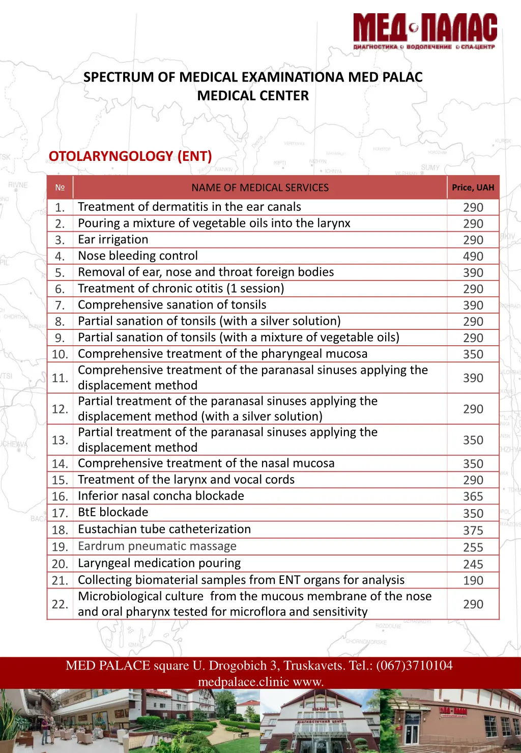 spectrum of medical examinationa med palac 8