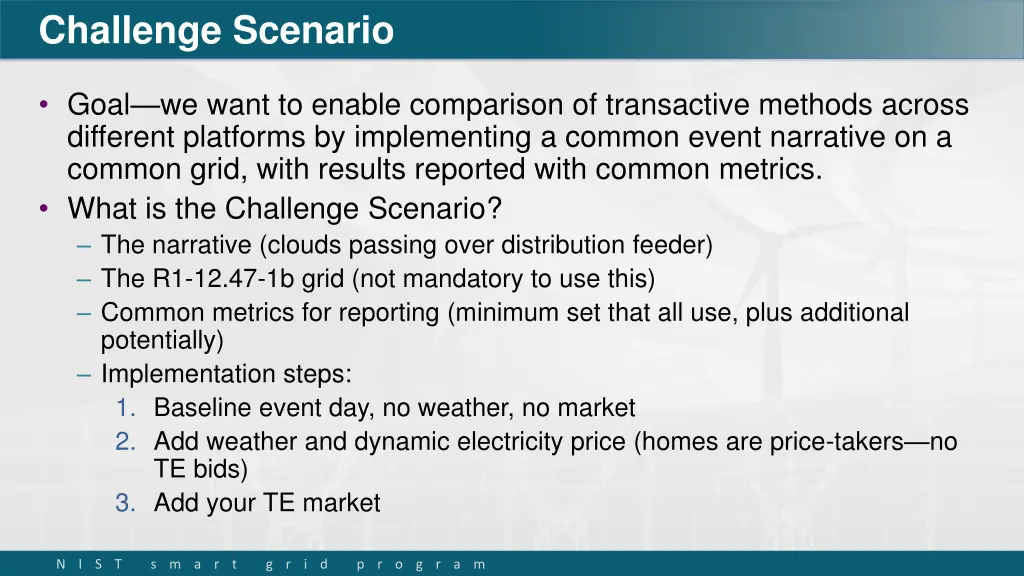 challenge scenario