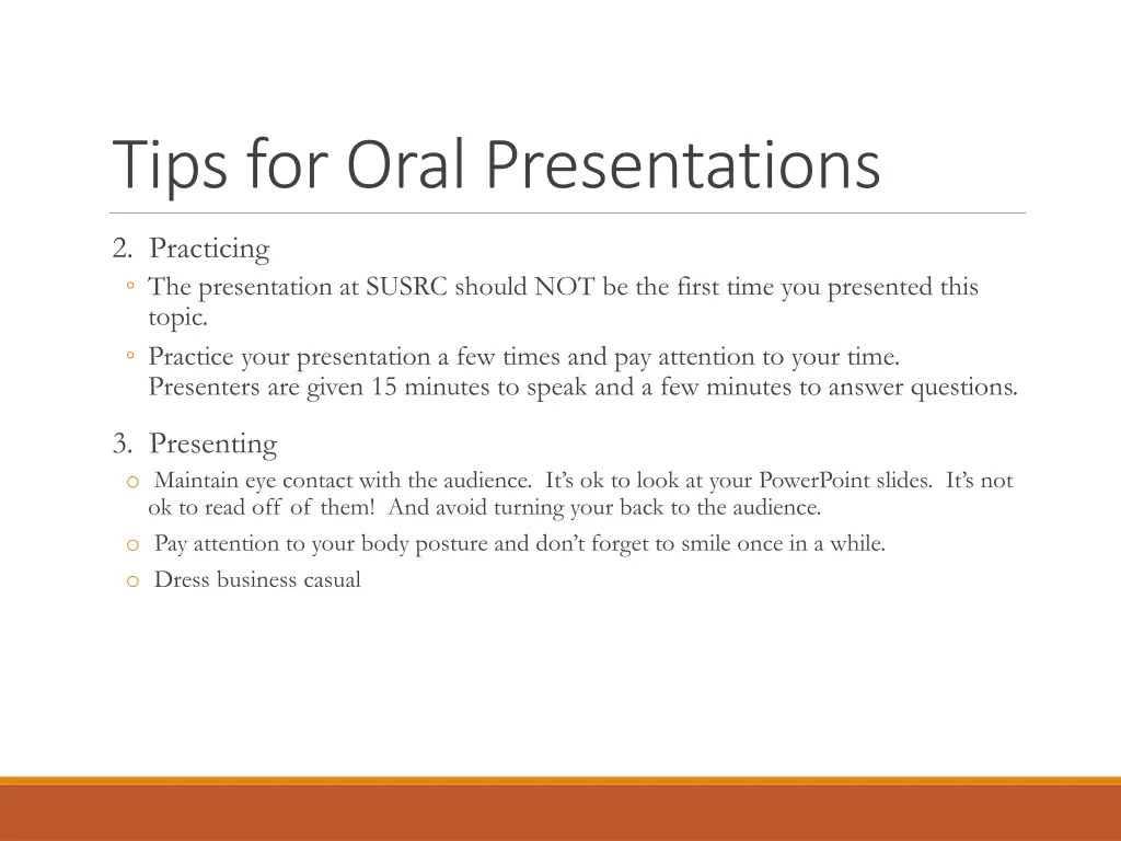 tips for oral presentations 1