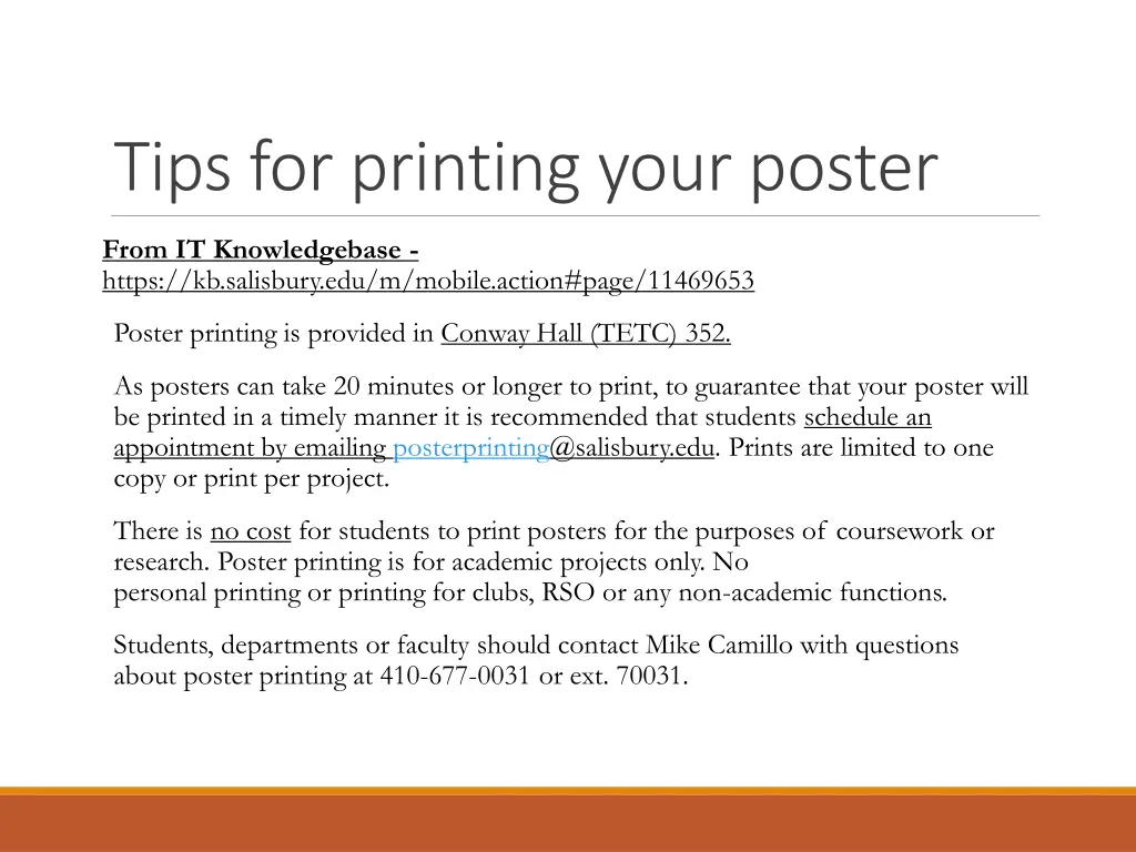 tips for printing your poster