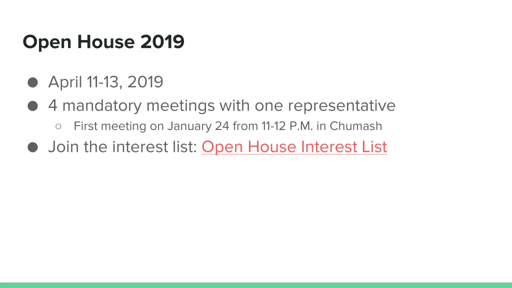 open house 2019