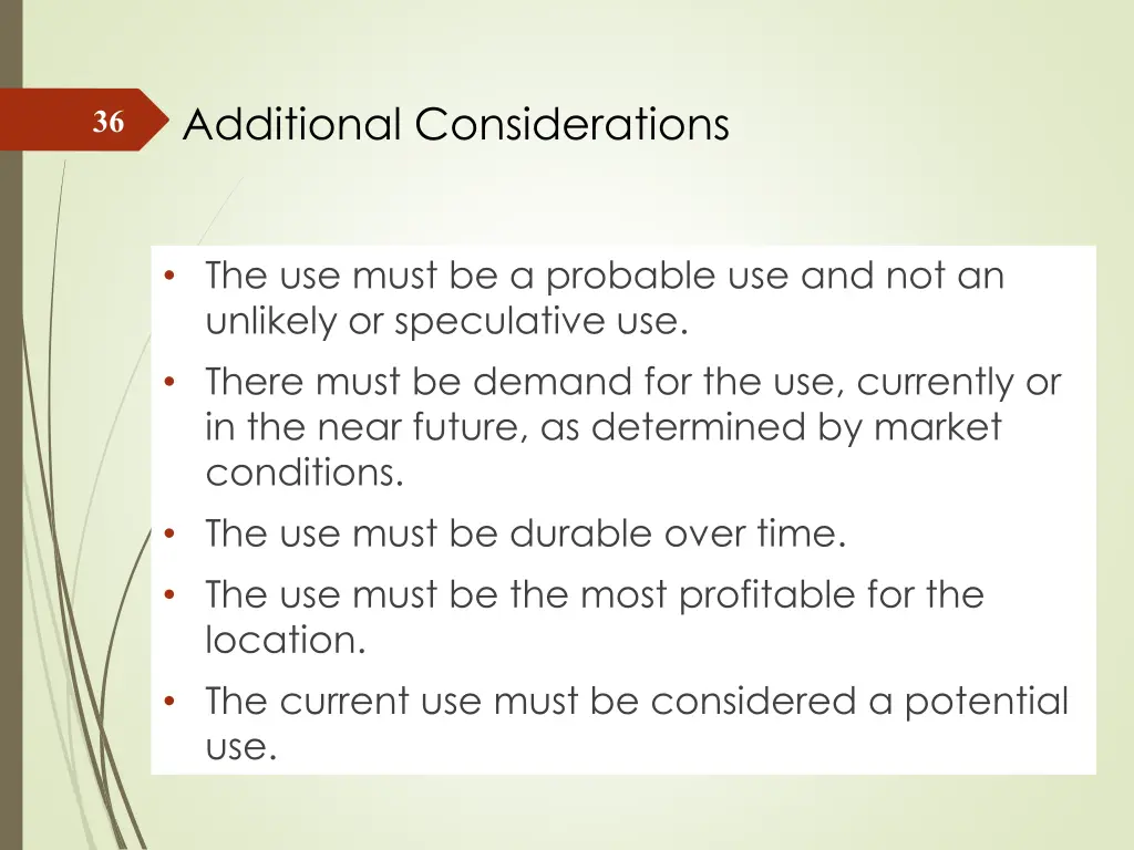 additional considerations 1