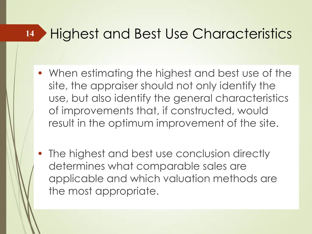 highest and best use characteristics 2