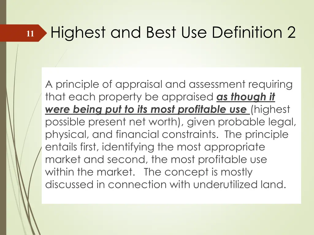 highest and best use definition 2