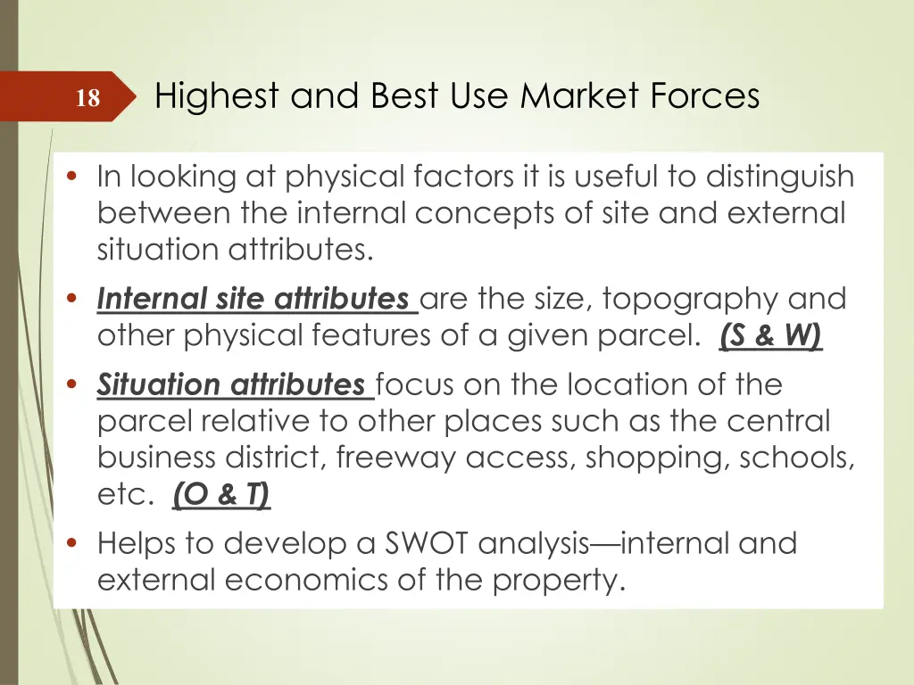 highest and best use market forces 1