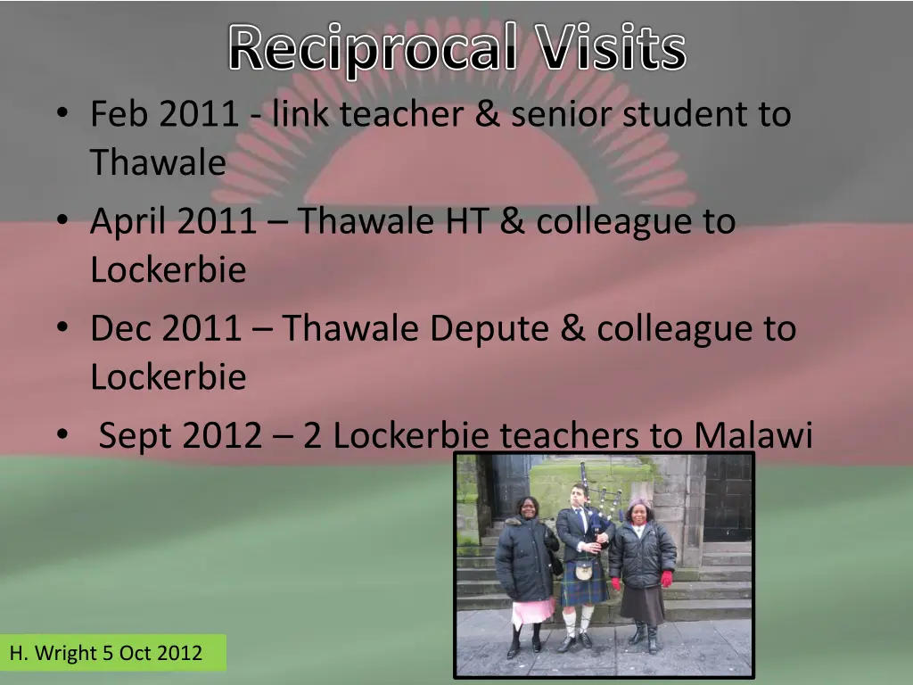 reciprocal visits