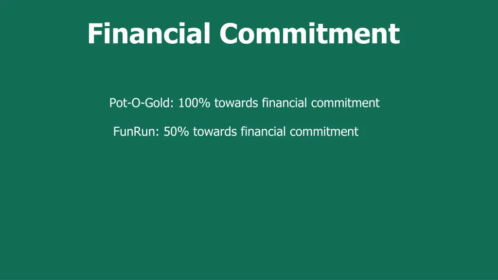 financial commitment