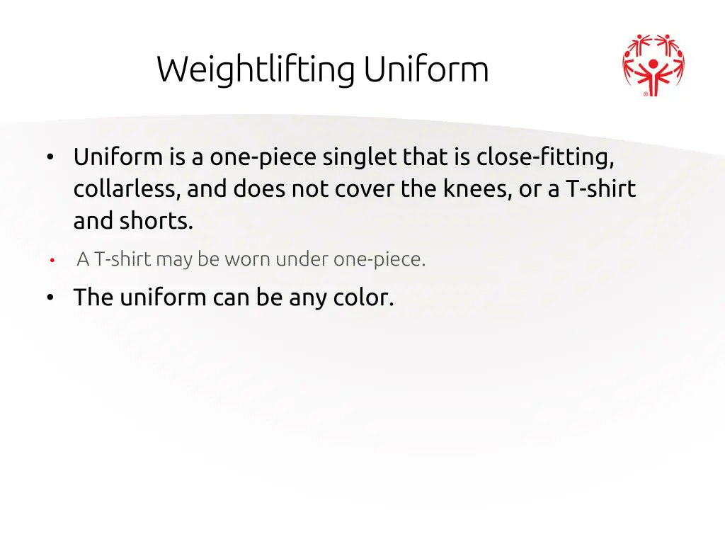 weightlifting uniform