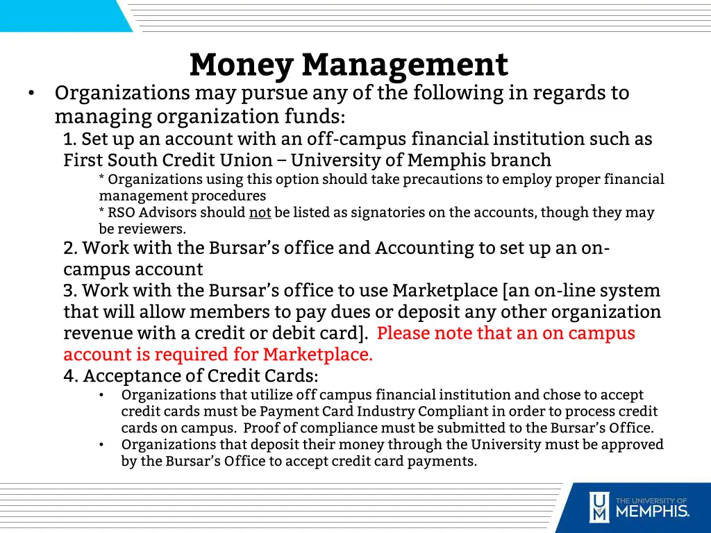 money management organizations may pursue