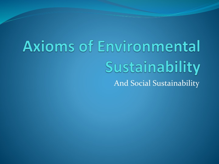 and social sustainability