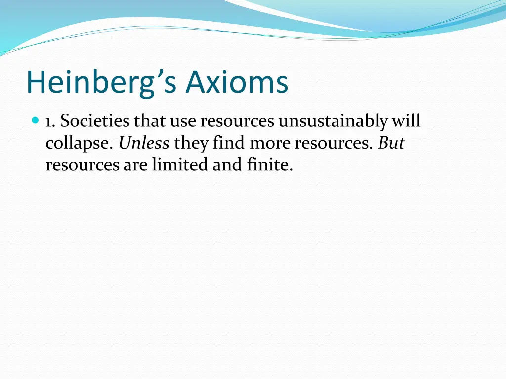 heinberg s axioms