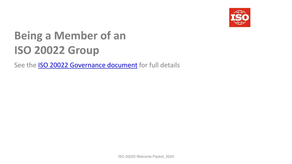 being a member of an iso 20022 group