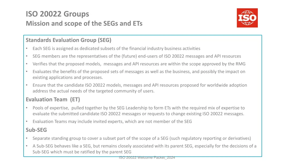 iso 20022 groups mission and scope of the segs