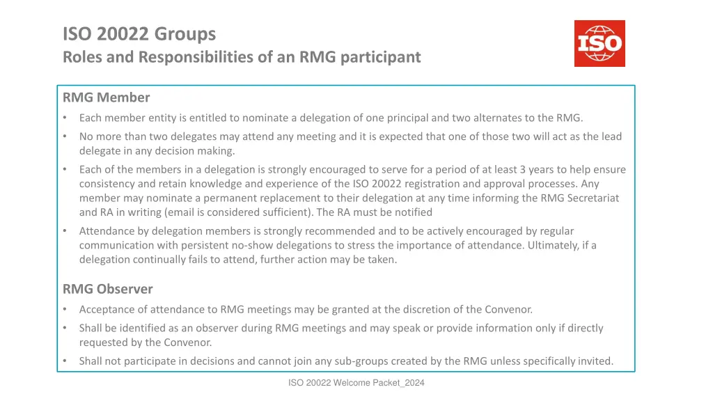 iso 20022 groups roles and responsibilities