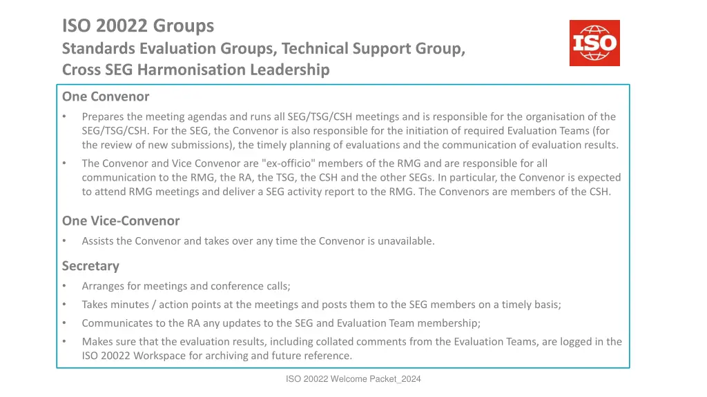 iso 20022 groups standards evaluation groups