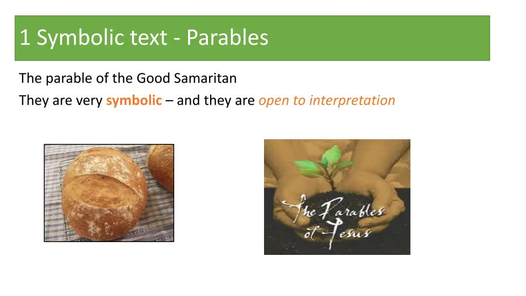 1 symbolic text parables