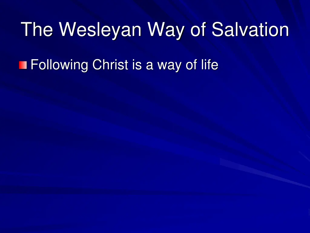 the wesleyan way of salvation