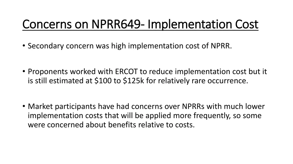 concerns on concerns on nprr649