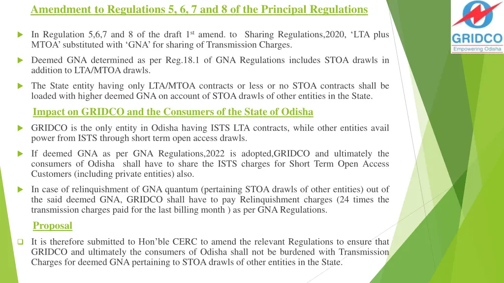 amendment to regulations