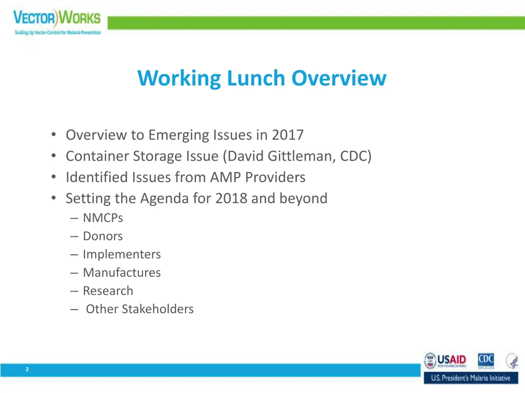 working lunch overview