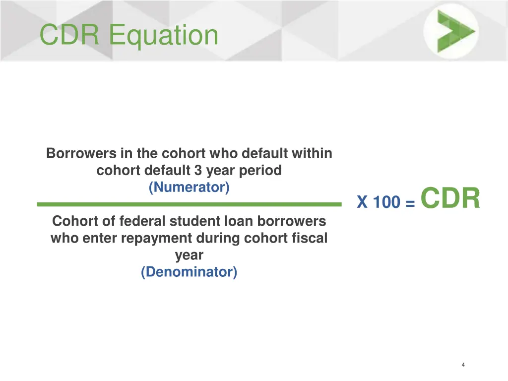 cdr equation