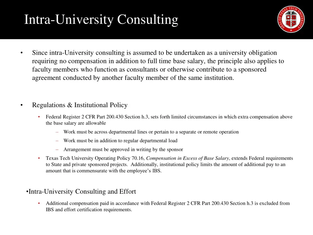 intra university consulting