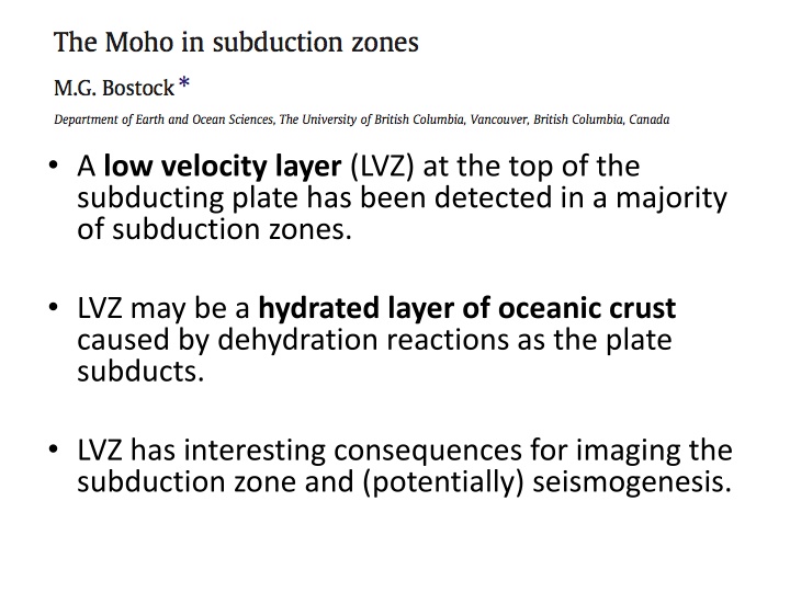 a low velocity layer