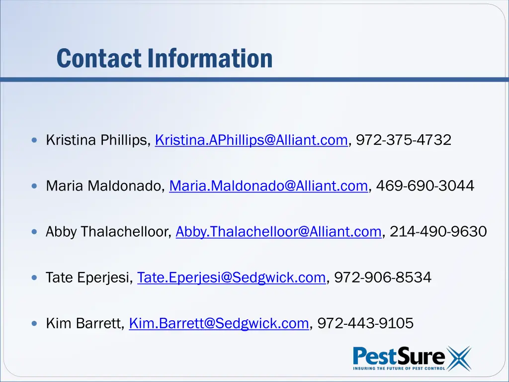 contact information